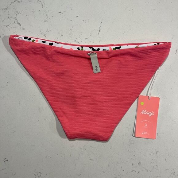 Maaji Fandango Pink Sublimity Reversible Bikini Bottoms Large - Picture 6 of 9